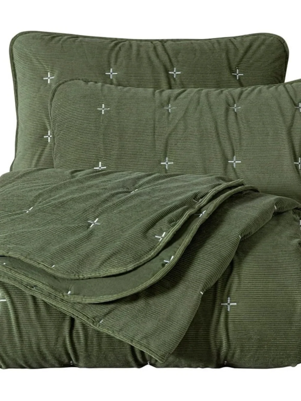 Olive Green king 3 piece Quilted quilt Set